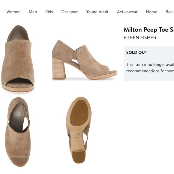 Eileen Fisher Milton Peep Toe Sandal - Picture 3 of 8